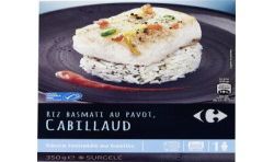 Carrefour 350G Cabillau.Sauc.&Duo Rizcrf