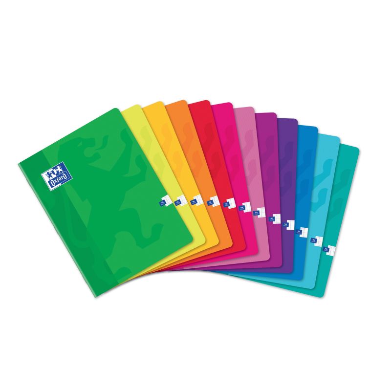 Oxford Office Classique Cahier Reliure Piqûre Avec Grands Carreaux 24 X 32 Cm 96 Pages Coloris Aléatoire