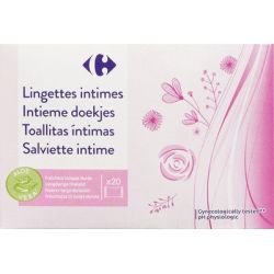 Carrefour X20 Lingette Intime Saint Ind Crf