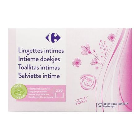 Carrefour X20 Lingette Intime Saint Ind Crf