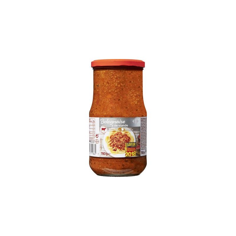 Carrefour 780G Sauce Bolognaise Max Viande Crf