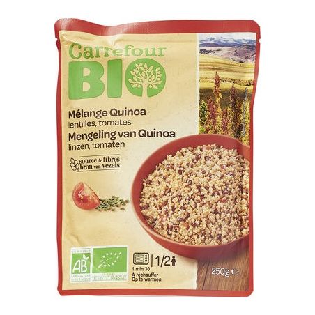 Carrefour Bio 250G Dp Quinoa Lentille Tomate