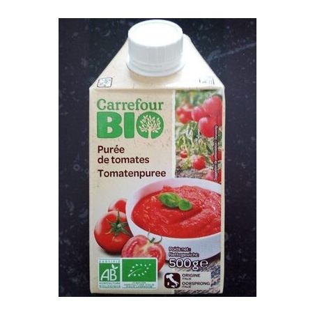 Carrefour Bio 500G Puree Tomate Crf
