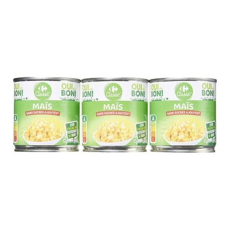 Crf Classic Lot 3X1/4 Mais Sans Sucres Ajoutés