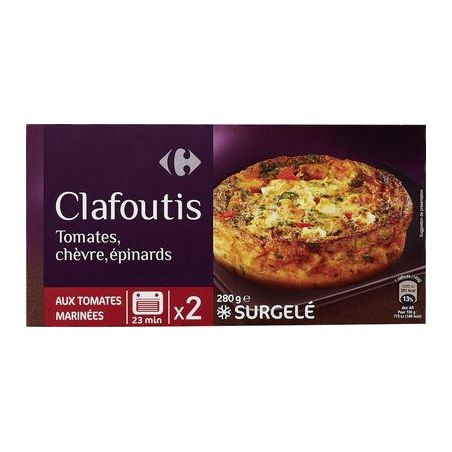 Carrefour 2X140G Clafouti.Tomat.Chev.Crf