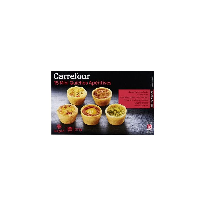 Carrefour 15X18G Mini Quiche Aperiti.Crf