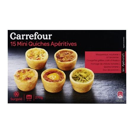 Carrefour 15X18G Mini Quiche Aperiti.Crf