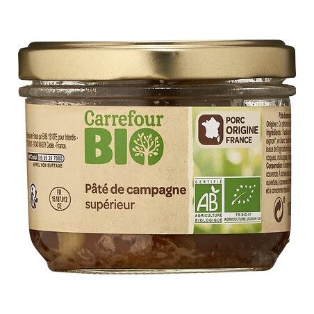 Carrefour Bio 180G Pate De Campagne Crf