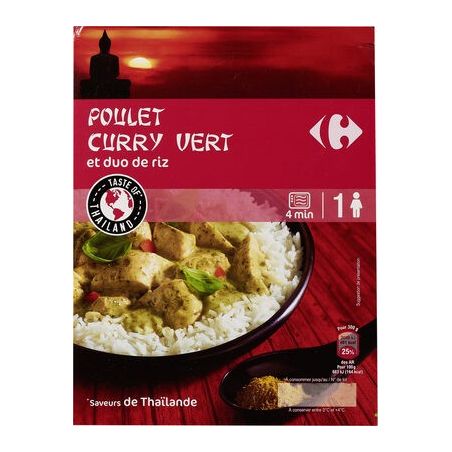 Carrefour 300G Poulet Au Curry Vert Crf