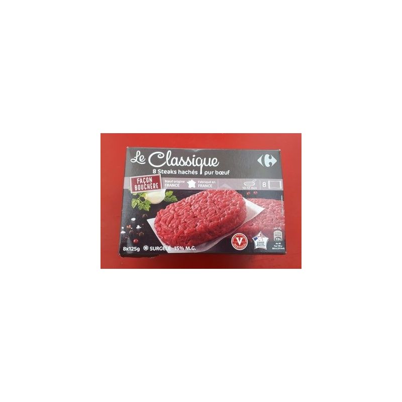 Crf Cdm 8X125G Steaks Hachés Façon Bouchére 15%Mg