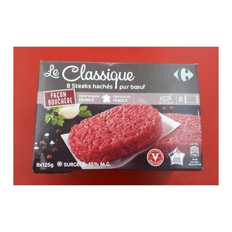 Crf Cdm 8X125G Steaks Hachés Façon Bouchére 15%Mg