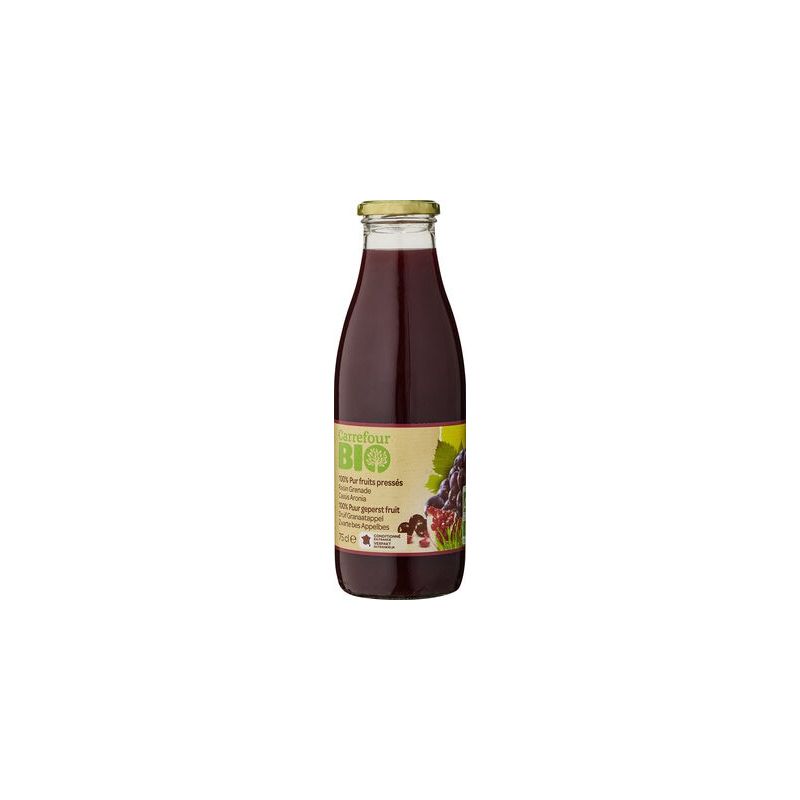 Carrefour Bio 75Cl Bocal Pur Jus De Grenade/Cassis Crf