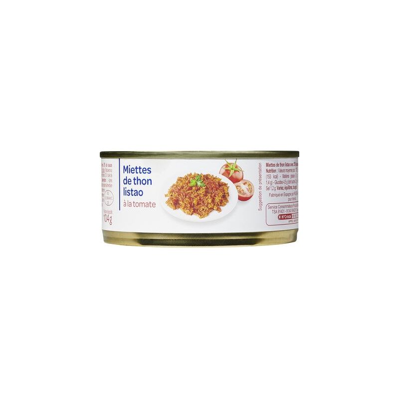 Pp Blanc 1/5 Miettes De Thon À La Tomate