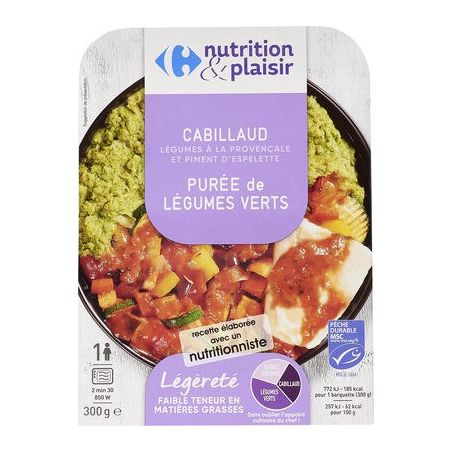 Crf Sensation 300G Cabillaud Et Légumes Nutrition & Plaisir