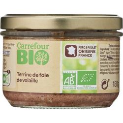 Carrefour Bio 180G Terr Foie Volail Crf