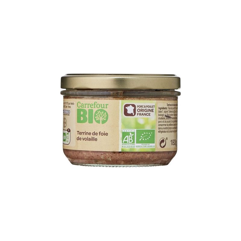 Carrefour Bio 180G Terr Foie Volail Crf