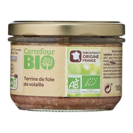 Carrefour Bio 180G Terr Foie Volail Crf