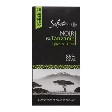 Carrefour Selection 80G Noir 85% Tanzanie Crf Sel