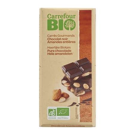 Carrefour Bio 200G Chocolat Noir Amande Crf