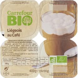 Carrefour Bio 4X100G Liegeois Cafe Crf