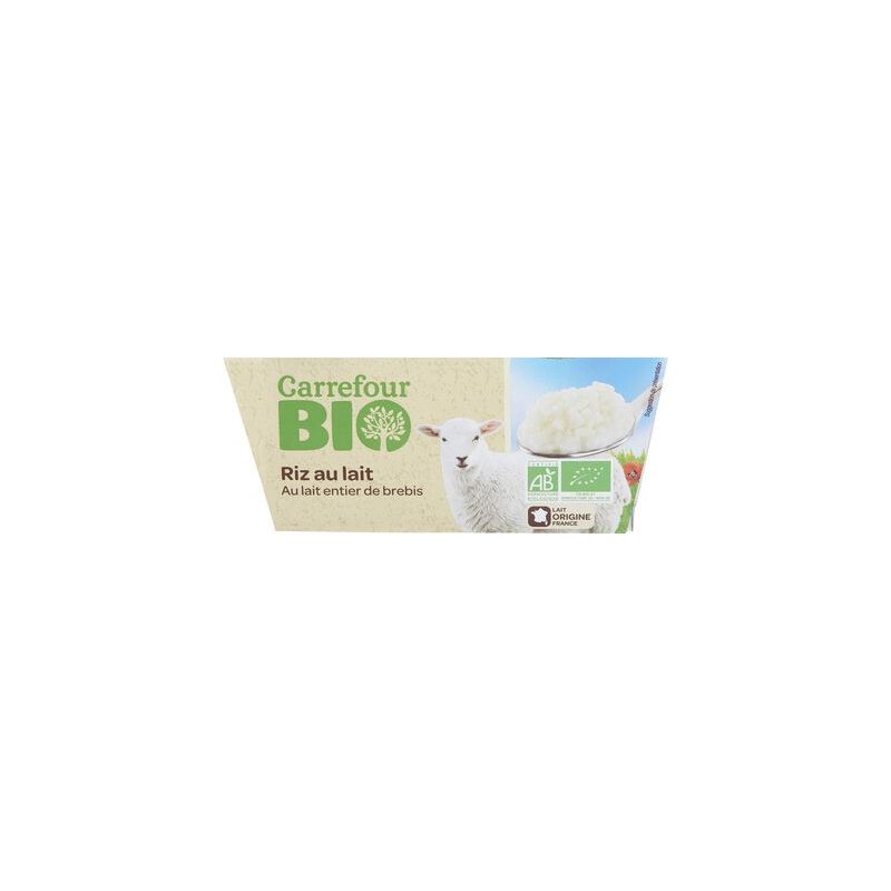 Carrefour Bio 2X140G Riz Au Lait De Brebis Crf