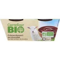 Carrefour Bio 2X100G Crème Au Chocolat Lait De Brebis Crf