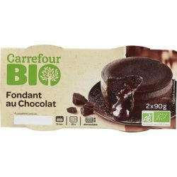 Carrefour Bio 2X90G Fondant Chocolat Crf