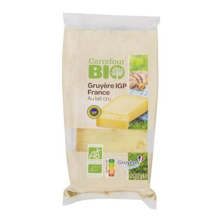 Carrefour Bio 200G Gruyere Igp Bloc Crf