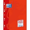 Oxford Pack De 100 Feuilles Simples Perforées Grands Carreaux Seyès 90 G 17X22 Cm Blanc