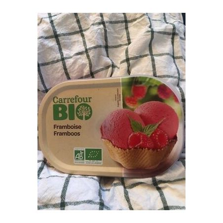 Carrefour Bio 495G Bac Sorbet Framboise Crf