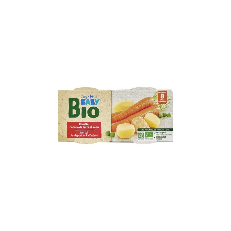 Crf Baby Bio 2X200G Plats Legumes Veau 8M