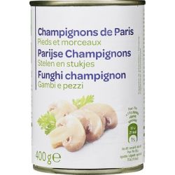 Simpl 1/2 Champignons Pied/Morceaux Pp Blanc