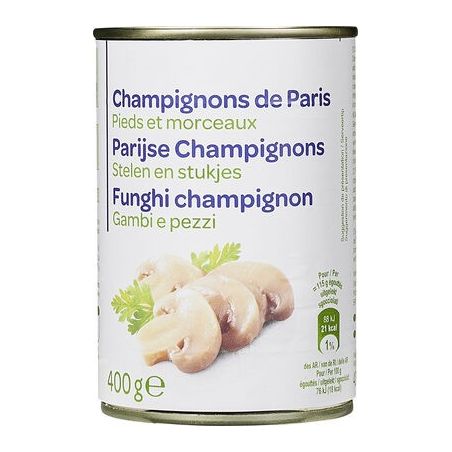Simpl 1/2 Champignons Pied/Morceaux Pp Blanc