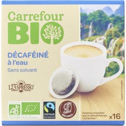 Carrefour Bio X16 Dosette 123 Decafeine Crf