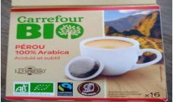 Carrefour Bio X16 Dosette 123 Perou Crf