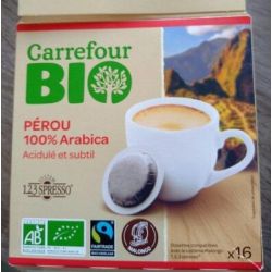 Carrefour Bio X16 Dosette 123 Perou Crf
