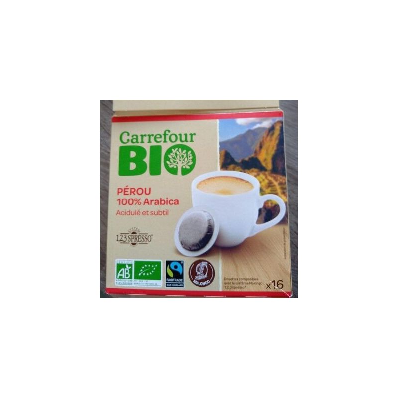 Carrefour Bio X16 Dosette 123 Perou Crf