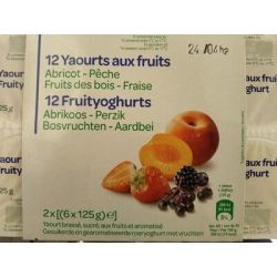 Pp Blanc 12X125G Yaourts Fruits
