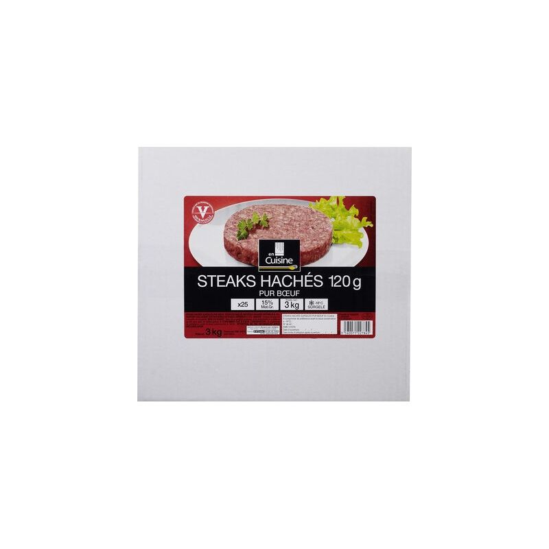 En Cuisine 25X120G Steak Hache P Bf Ec