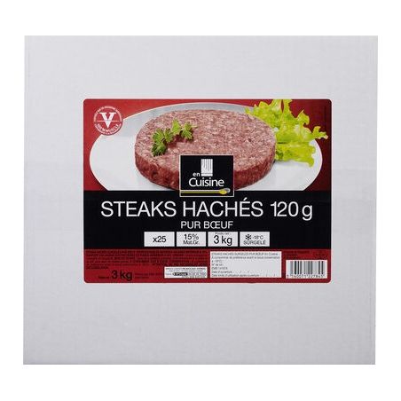 En Cuisine 25X120G Steak Hache P Bf Ec