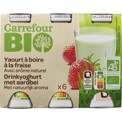 Carrefour Bio 6X100G Yab Fraise Crf
