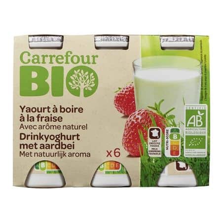 Carrefour Bio 6X100G Yab Fraise Crf