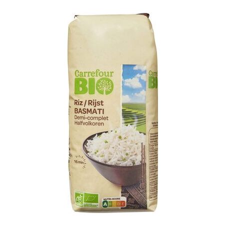 Carrefour Bio 500G Riz Basmati 1/2 Complet Crf