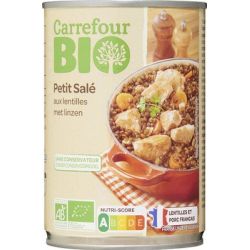 Carrefour Bio 420G Petit Salé Lentilles Crf