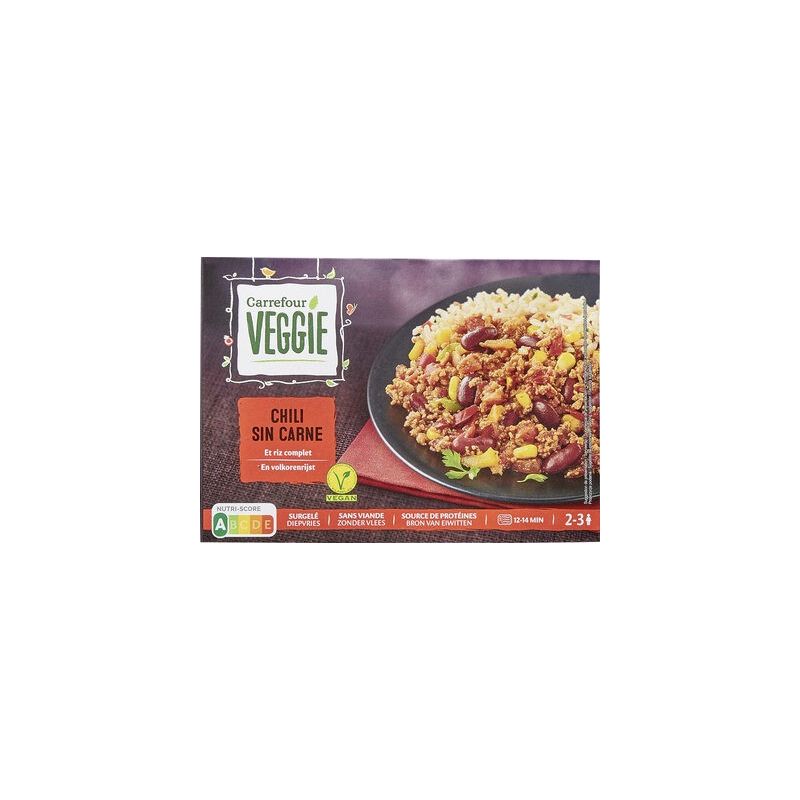 Carrefour Veggie 600G Chili Sin Carne Crf