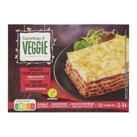 Carrefour Veggie 600G Lasagne Vegetal Crf