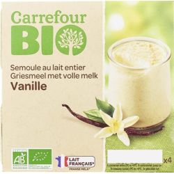 Carrefour Bio 4X95G Semoule Au Lait Crf