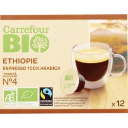Carrefour Bio X12 Capsules De Café Ethiopie Crf