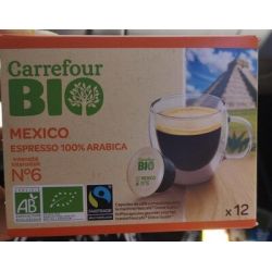 Carrefour Bio X12Capsules De Café Mexicain Crf