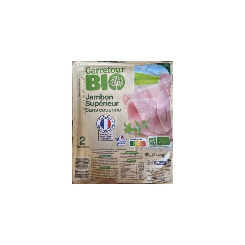 Carrefour Bio 80G Jamb Sup Dd 2Tr Crf